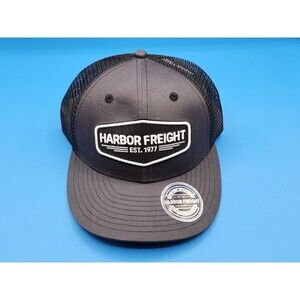 Harbor Freight Adjustable Snapback  Trucker Hat  ~ Patch Logo ~ New With Tags